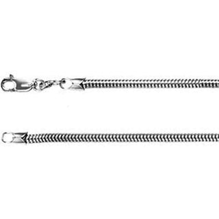 16-inch Round Snake Chain with Lobster Clasp - Sterling Silver