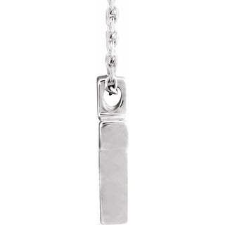 Platinum Petite Cross 16-18" Necklace