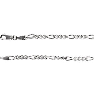 18-inch Figaro Chain with Lobster Clasp - Sterling Silver