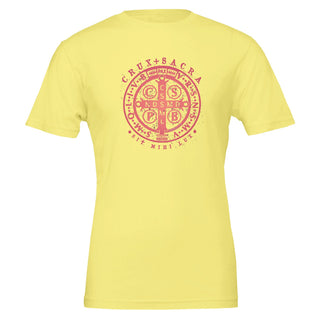 St. Benedict Medal Distressed Red T-Shirt