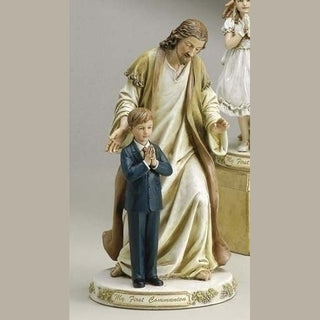 9.5" Jesus With Praying Boy Figure