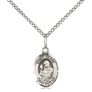 Sterling Silver Saint Clare of Assisi Pendant