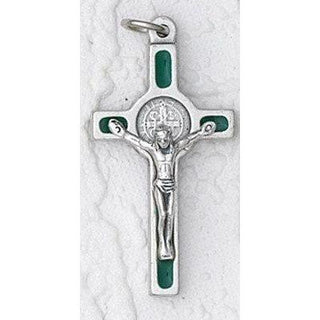 Bulk 1 inch Saint Benedict Cr Green Enamel