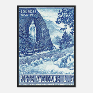 Lourdes Apparition Blue Framed Print - view 17