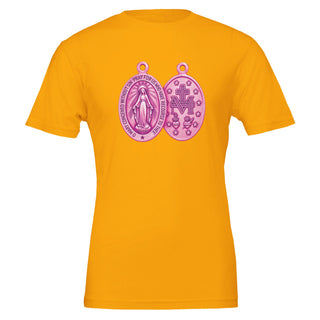 Pink Miraculous Medal Front and Back T-Shirt - view 5