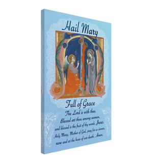 'Hail Mary' Prayer Annunciation Canvas Print - view 5
