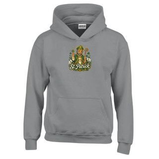 St. Patrick with Shamrocks Kids Hoodie - view 2
