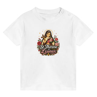 St. Thérèse of Lisieux Roses Baby T-Shirt - view 4