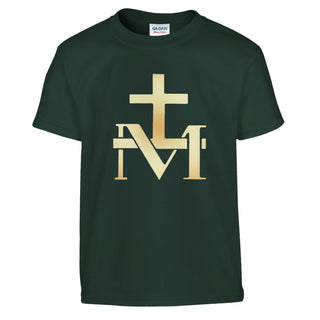 Gold Marian Cross Monogram Kids T-Shirt - view 2
