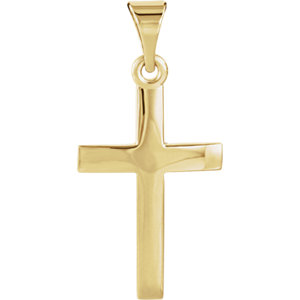 14K Gold 17x11.5 MM Cross Pendant