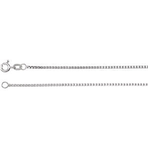 20-inch 1.3 MM Diamond Cut Box Chain with Spring Ring - Sterling Silver