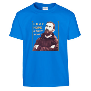 St. Pio 'Pray, Hope & Don't Worry' Kids T-Shirt - view 6