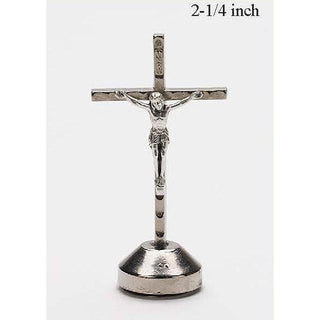 6-pack - 2-1/4 inch Crucifix Adhesive 3 inch Mini Statue