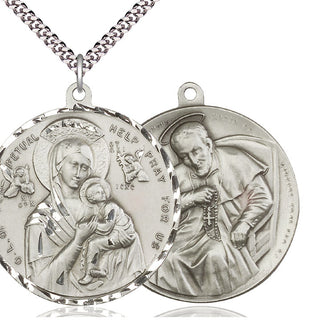 Sterling Silver Our Lady Perpetual Help Pendant Necklace