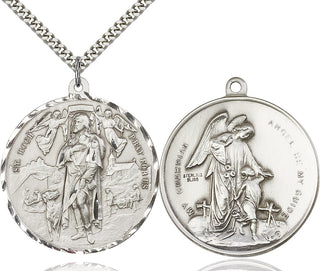 Sterling Silver Saint Roch Pendant Necklace