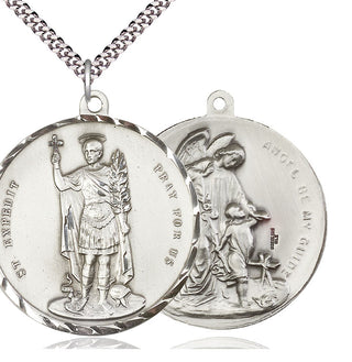 Sterling Silver Saint Expedit Pendant Necklace
