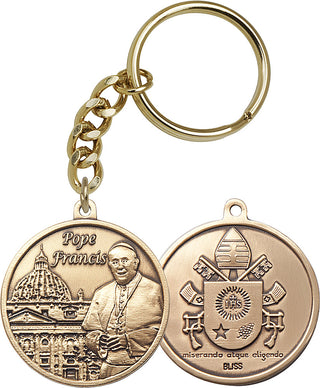 Gold Oxide Pope Francis Keychain