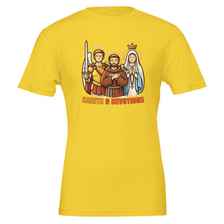 Mary, St. Francis and St. Michael T-Shirt - view 4