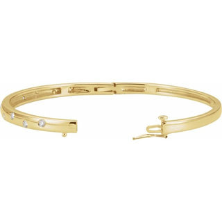 14K Yellow 1/2 CTW Lab-Grown Diamond Bangle 6 3/4" Bracelet