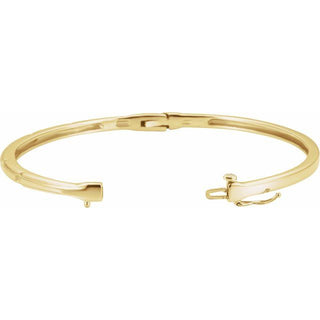 14K Yellow 1/4 CTW Natural Diamond Bangle 6" Bracelet  