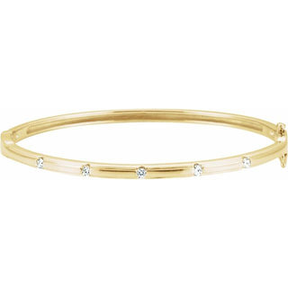 14K Yellow 1/4 CTW Lab-Grown Diamond Bangle 6" Bracelet