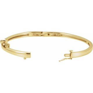 14K Yellow 1/4 CTW Natural Diamond 6 1/2" Bangle Bracelet 