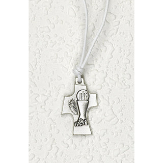 6-pack - Modern First Communion Cross on White Cord