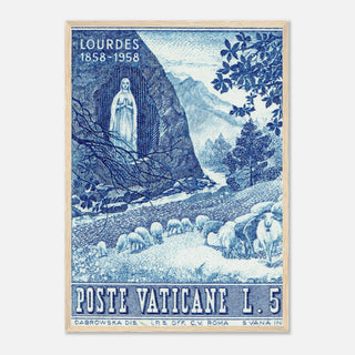 Lourdes Apparition Blue Framed Print - view 21