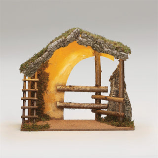 21-Inch Usb Led Italian Stable For 12-Inch Scale Nativity Figures