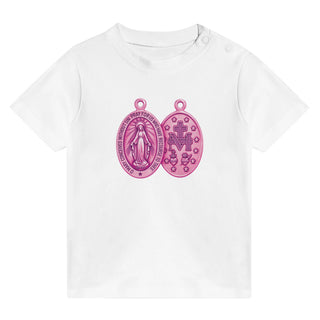 Pink Miraculous Medal Baby T-Shirt - view 4