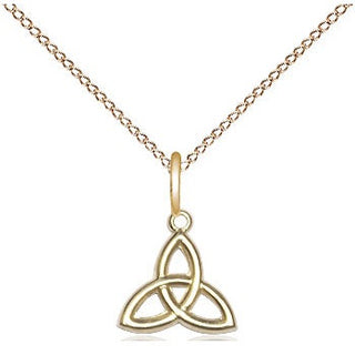 14kt Gold Filled Trinity Irish Knot Medal Religious and Catholic Jewelry