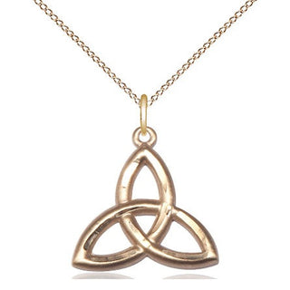14kt Gold Filled Trinity Irish Knot Medal Religious Jewelry