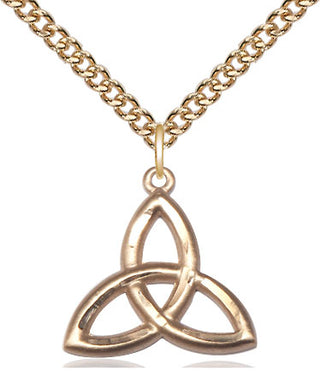 14kt Gold Filled Trinity Irish Knot Medal Religious Jewelry