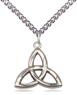 Sterling Silver Trinity Irish Knot Medal Religious Jewelry
