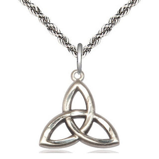 Sterling Silver Trinity Irish Knot Medal Religious Jewelry