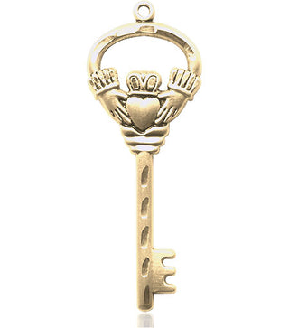 14kt Gold Filled Key w/Claddagh Medal