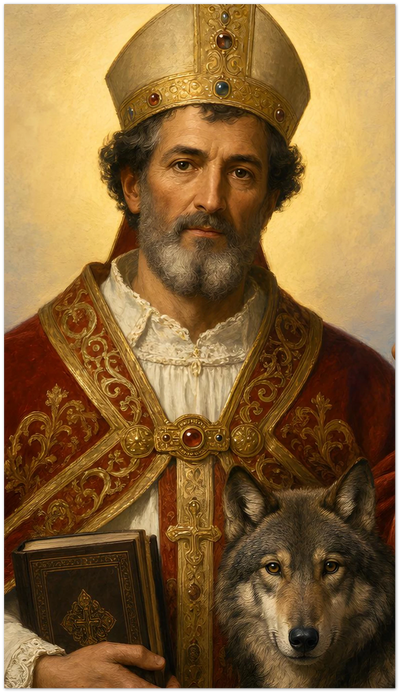 St. Lupus of Troyes Holy Cards