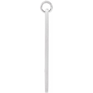 Sterling Silver Engravable Pierced Cross Bar Pendant