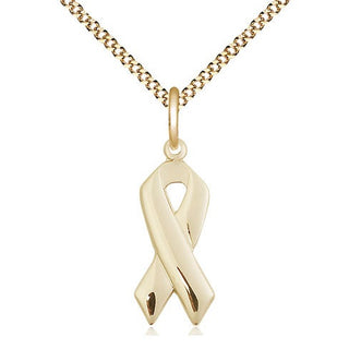 14kt Gold Filled Cancer Awareness Medal Religious Jewelry
