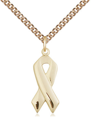14kt Gold Filled Cancer Awareness Medal Religious Jewelry