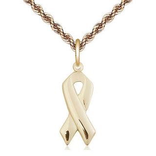 14kt Gold Filled Cancer Awareness Medal Religious Jewelry