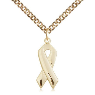 14kt Gold Cancer Awareness Medal