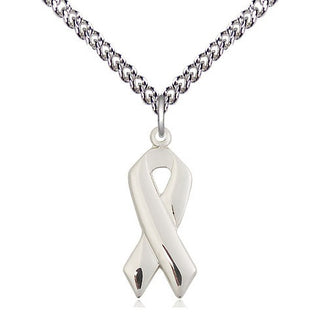 Sterling Silver Cancer Awareness Medal Religious Jewelry