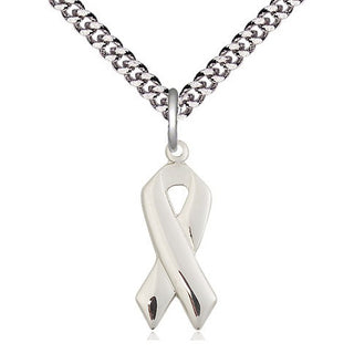 Sterling Silver Cancer Awareness Medal Religious Jewelry