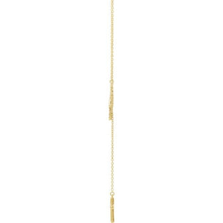 14K Yellow 1/5 CTW Natural Diamond Infinity-Inspired Cross 18" Necklace