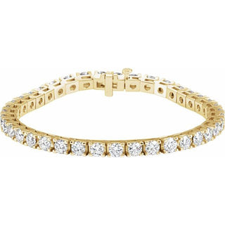 18K Yellow 10 1/2 CTW Natural Diamond Line 7 1/4" Bracelet