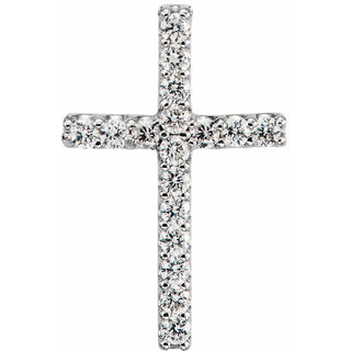 Platinum .06 CTW Natural Diamond Petite Cross Pendant