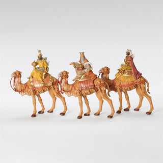 7.5-Inch Scale 3 Pc Set Kings On Camels - Nativity Figures