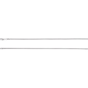 20-inch Round Snake Chain with Lobster Clasp - Sterling Silver