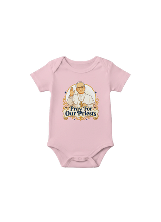 'Pray for Our Priests' Baby Onesie - view 6